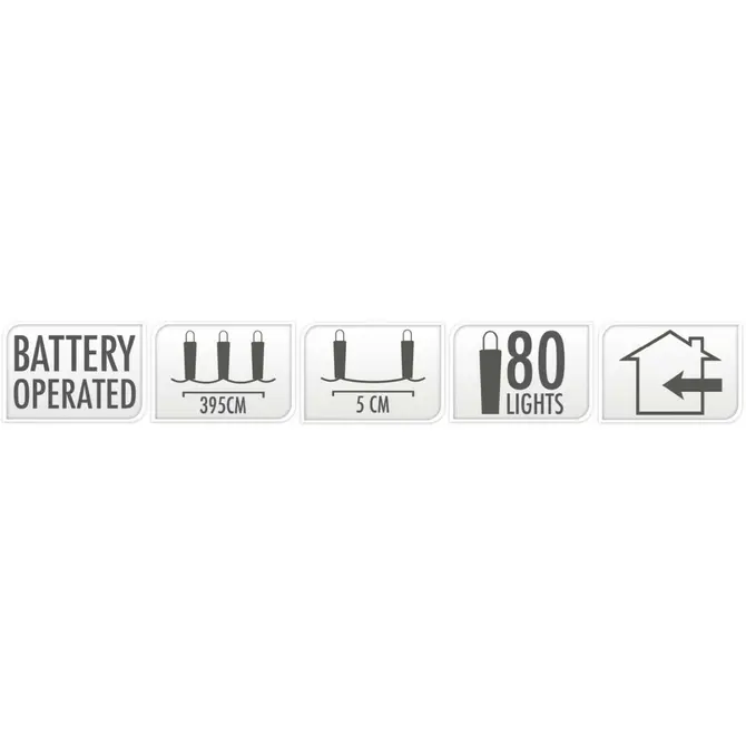 ZILVERDRAAD VERLICHTING 80LED - afbeelding 3