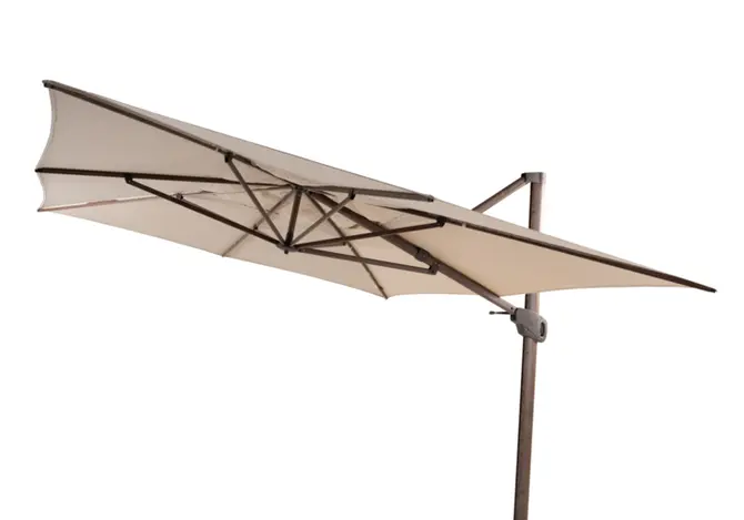 Zweefparasol Hacienda 400 300 Wenge Frame Beach verstelbaar, 4 Seasons Outdoor, tuincentrumoutlet.com