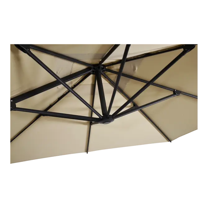 Zweefparasol libra ecru d3m detail, Lesli Living, tuincentrumoutlet