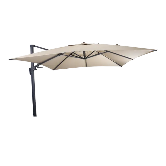 Zweefparasol VirgoFlex ecru 3x3mtr, Lesli Living, tuincentrumoutlet.com