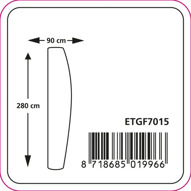 Zweefparasolhoes xl ca 280x90cm grs afmetingen, Eurotrail, tuincentrumoutlet