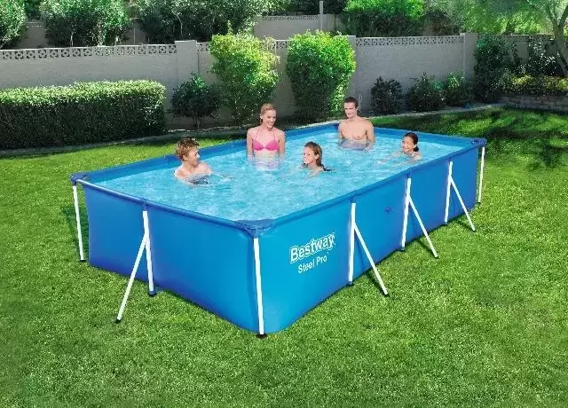 Zwembad steel pro rechthoek 400 gevuld, Bestway, tuincentrumoutlet